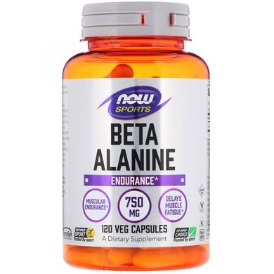 Бета-аланин Now 750 мг - 120 веган кап