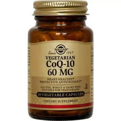 Коензим Q10, CoQ-10, Solgar, 60 мг, 30 капсул