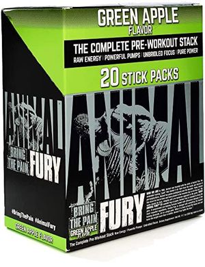Animal Fury Stick Pack Box 20x16,53 г зеленое яблоко