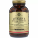 Вітамін Е, Natural Vitamin E, Solgar, 1000 МО, 100 капсул: зображення — 1