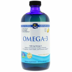 Рыбий жир (лимон), Omega-3, Nordic Naturals, 1560 мг, 473 мл.