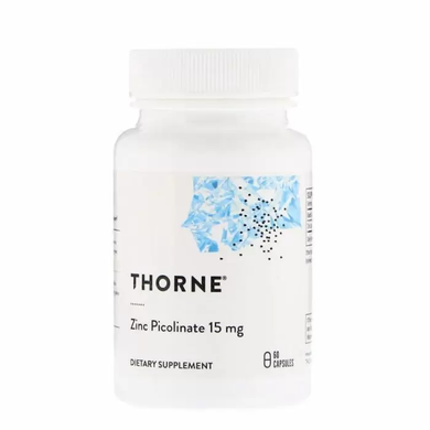 Пиколинат цинку, Zinc Picolinate, Thorne Research, 15 мг, 60 капсул