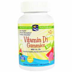 Вітамін D3 для дітей, Vitamin D3, Nordic Naturals, 400 МО, 60 желе