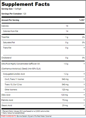 Жироспалювач SAN Nutrition Pure CLA 1500 – 120 м'яких капсул
