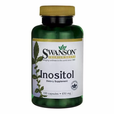 Інозітол, Inositol, Swanson, 650 мг, 100 капсул