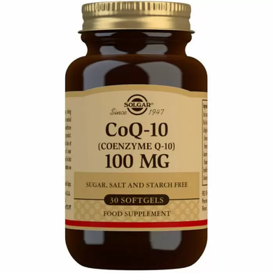 Коензим Q10, доповнений, CoQ-10 Megasorb, Solgar, 100 мг, 30 капсул