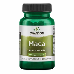 Мака, Maca, Swanson, 500 мг, 60 капсул