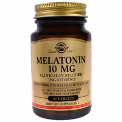 Мелатонін (Melatonin), Solgar, 10 мг, 60 таблеток