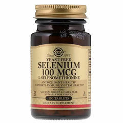 Селен без дрожжей (Selenium), Solgar, 100 мкг, 100 таблеток