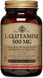 L- глютамин, L-Glutamine, Solgar, 500 мг, 100 вегетарианских капсул: зображення — 1