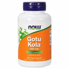 Готу Кола, Gotu Kola, 450 мг, NOW Foods – 100 веганських капсул