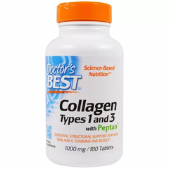 Колаген тип 1 і 3, Collagen, Doctors Best, 1000 мг, 180 таблеток