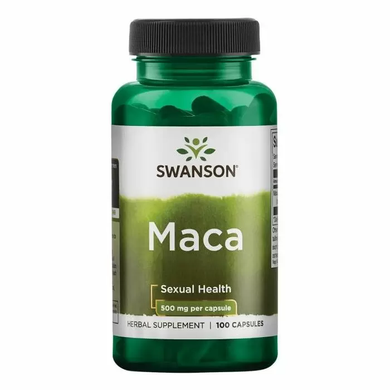Мака, Maca, Swanson, 500 мг, 100 капсул