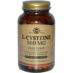 Цистеїн, L-Cysteine, Solgar, 500 мг, 90 капсул