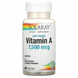 Вітамін А, Dry Vitamin A, Solaray, 7500 мкг, 60 вегетаріанських капсул: зображення — 1
