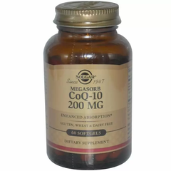 Коэнзим Q10, CoQ-10, Solgar, 200 мг, 60 гелевых капсул