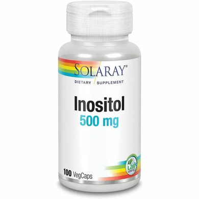 Інозітол, Inositol, Solaray, 500 мг, 100 вегетаріанських капсул