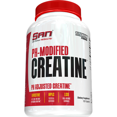 Модифицированная форма креатина, SAN Nutrition PH Modified Creatine 750 мг – 120 капсул