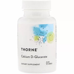 Кальций глюкарат, Calcium D-Glucarate, Thorne Research, 90 вегетарианских капсул