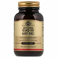 Коэнзим Q10 (Coenzyme Q-10), Solgar, 600 мг, 30 капсул