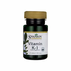 Витамин К-1, Vitamin K-1, Swanson, 100 мкг, 100 таблеток