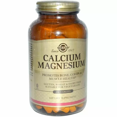 Кальцій і магній, Calcium Magnesium, Solgar, 250 таблеток