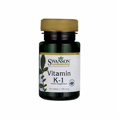Вітамін К-1, Vitamin K-1, Swanson, 100 мкг, 100 таблеток