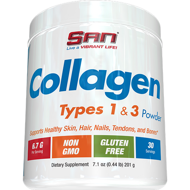 Коллаген 1 и 3 типа, Collagen Powder 1 & 3 types, SAN Nutrition – 201 г